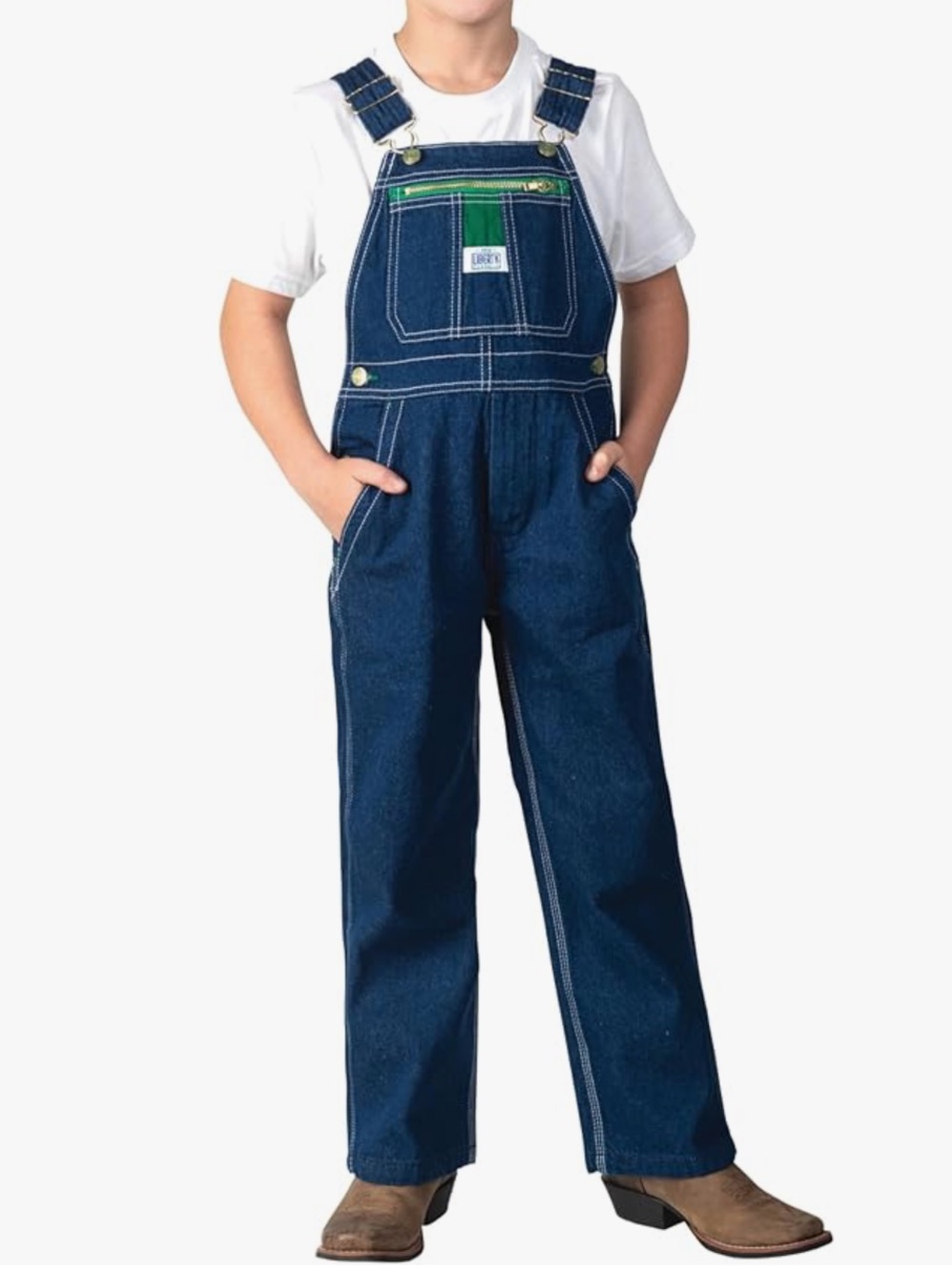 Liberty Dark Blue Denim Kids Overalls Size 7